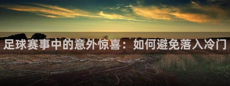 足球赛事中的意外惊喜：如何避免落入冷门
