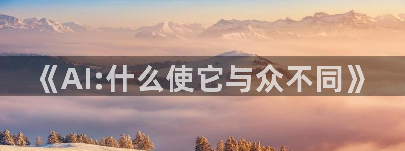 《AI:什么使它与众不同》